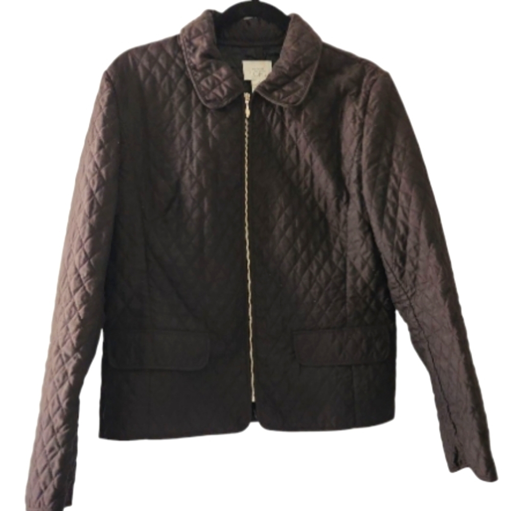 Ann Taylor Loft Quilted Black Jacket